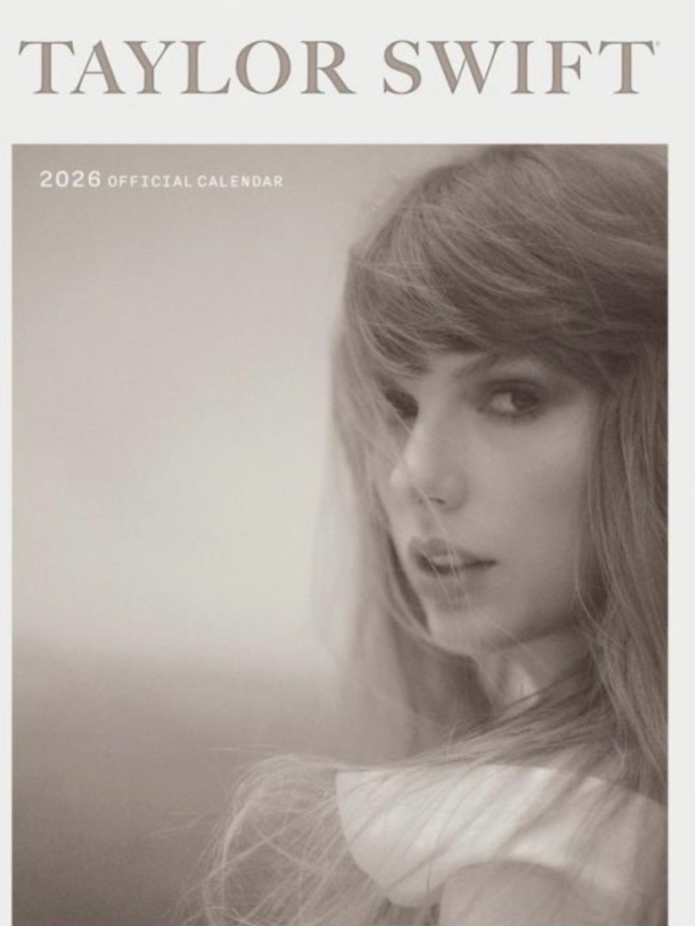Taylor Swift Black & White Portrait Wall Calendar
